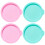 4Stk Kuchenformen Silikon Runde Backformen Grün Hellpink 3