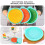 4Stk Kuchenformen Silikon Runde Backformen Grün Hellpink 8