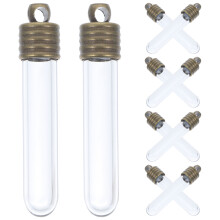 10 röhrenförmige mini-glasmurmelmörser (klar)