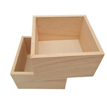 2Stk Einfache Holz Aufbewahrungsboxen Vintage Geschenkverpackung
