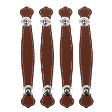 4Stk Braun Ledergriff Koffer & Möbel Ziehgriff Zinklegierung Robust