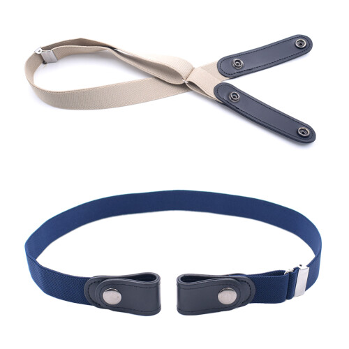 2 stücke elastischer für jeans (navy + beige)