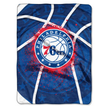Northwest NBA Philadelphia 76ers Unisex-vuxen Raschel Throw Blanket 60"" x 80"""" Shadow Play