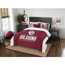 Juego de edredσn y 2 fundas de almohada con licencia oficial de la NCAA Oklahoma Sooners Modern Take Full/Queen del noroeste