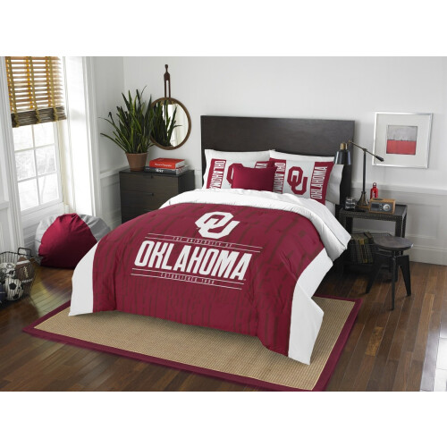 Northwest NCAA Oklahoma Sooners Comforter Set Full/Queen met 2 Shams
