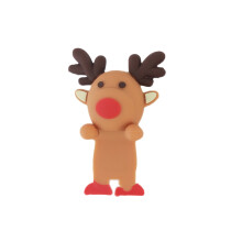 1Stk Farbige 3D Silikon Elch Deko Cartoon Puppe Für Handyhüllen