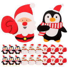 150 weihnachtsmann-lutscher mit papierkarten für party