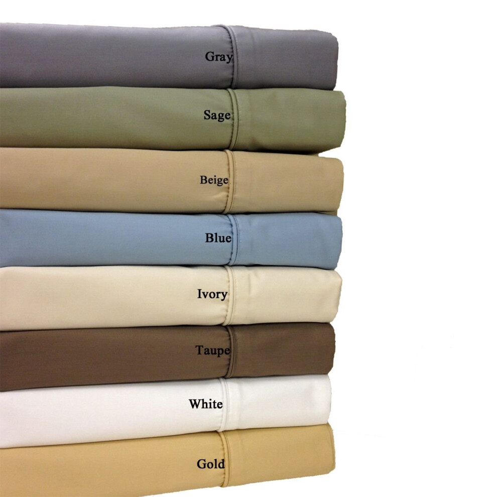 Royal Hotel Bedding 650-Thread-Count Bed Sheets - Wrinkle Free Sheets - Deep Pocket Cotton Blend Sateen Sheets Hypoallergenic 4 Piece - Full - Sa-image-OPC-PM8XFT6-NEW