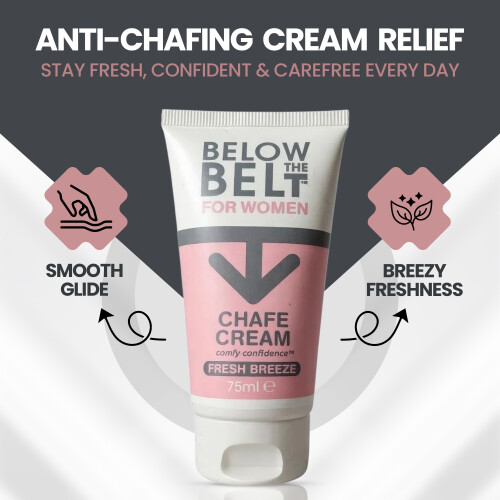 Below The Belt Women's Anti Chaffing Cream, 75ml 2