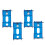 4-teiliges D-Batteriefach Serie/Parallel, blau 5