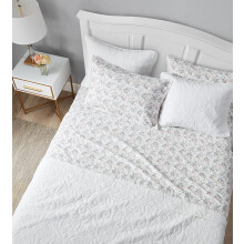 Laura Ashley Home Sheets Cotton Flannel Bedding Set Brushed for Extra Softness Comfort Rosalie Queen