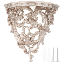 1 Stück europäischer Hohlcarving-Wanddekoration Blumenregal (Gold)
