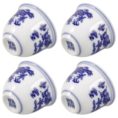 4er-set -weißes teebecher, chinesisch, tragbar