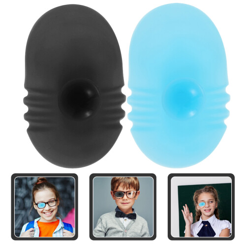 2Pcs Assorted Color Silicone Eye Covers Compact Reusable Eye Protector 1