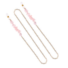 1Stk Pinke Gläserkette Metall Robust Brillenkordel Rutschfest Elegant