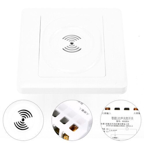 Voice Control Sensory Lampe Schalterplatte Lichttaste Schalter 2