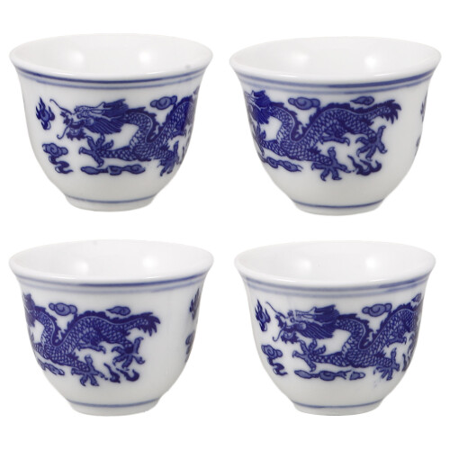 4er-set -weißes teebecher, chinesisch, tragbar 1