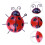4er-set ladybird wanddekoration, 4