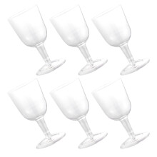 6 stk. wiederverwendbare Weingläser 160 ml aus Kunststoff für Partys