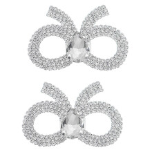 1 paar schleifen- Schuhclips für Damen, glänzende Absatzschuhe