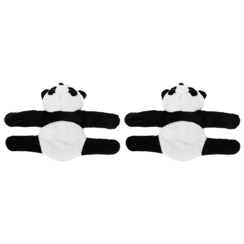 2Stk Stofftier Klapparmband Plüsch Panda
