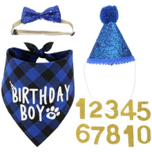 Pet Bibs Katzen Geburtstagskostüm Baumwolle 1 Set