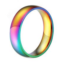 titanstahl glanzring regenbogenring schmuck für frauen (7#)