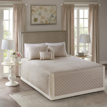 Madison Park Breanna 100% Bomuld Monteret Senget?ppe Klassisk Traditionelt Design Hels?son Letv?gts Senges?t Matchende Shams King(79"""" x81+24D) D