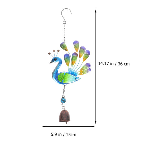 2Stück Vögel Eisen Garten Hängende Windglocken 1