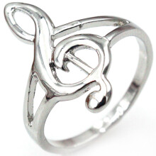 925 Sterling Silber Musiknoten Ring Für Frauen Amerikanische Größe 8
