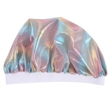 Rosa Satin Badehaube Weitband Schlafhaube Für Haare Schutz