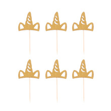 18-teiliges glitzerndes Einhorn Cake Topper Set für Geburtstagspartys