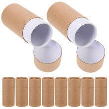 10 stück ölfaschen-papierzylinder-verpackungsboxen aus braunem papier