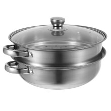 dämpfer 2-stufig, dampfgartopf für herd & grill mit deckel