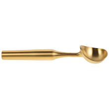 goldener Eiskugelportionierer aus mit langem Griff