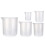 5Stk Transparente Kunststoff Messbecher Robust Einteilig (50–1000Ml) 1