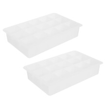 2Stk Silikon Eisbehälter Flexibel Transparent Für Haus Und Gastronomie