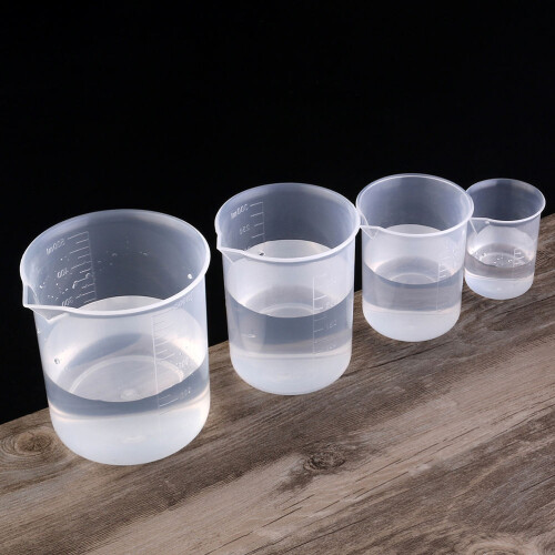 5Stk Transparente Kunststoff Messbecher Robust Einteilig (50–1000Ml) 2