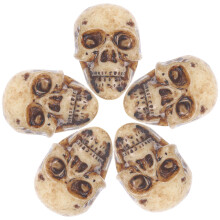 10 mini-schädel aus harz für halloween und grusel-