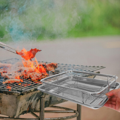 2 backblech für airfryer ofen grill 2