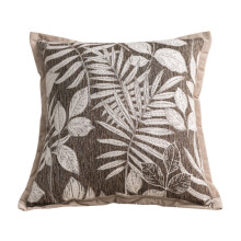 (A-45 x 45 cm) Modern Simple Jacquard Throw Pillow Covers - Brown Decorative Pillowcases with Zipper Closure for Bed/Living Room