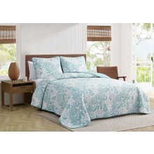 Tommy Bahama - Twin-dekbedset Omkeerbaar katoenen beddengoed met bijpassende schijnsuperzachte beddengoedset (Laguna Beach Aqua Twin)