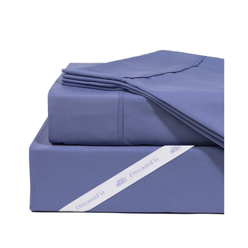 DreamFit DreamComfort 100% Natural Long Staple Cotton Sheet Set for Adjustable Bed with Elastic Corner Bands with Extra Deep Pocket up to 20 in Luxur-image-OPC-PM8XWTF-NEW