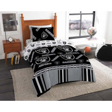 The Northwest Company NFL Las Vegas Raiders „Rotary“-Bett-in-a-Bag-Set Twin Rotary