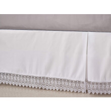 Confort lgant, doux et soyeux, franges en dentelle de luxe, volants anti-poussire, jupe de lit, plate-forme en microfibre, rsistante aux ride