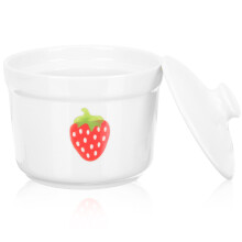 keramik eintopfschüssel 280 ml mit deckel, suppentopf, dessertschale