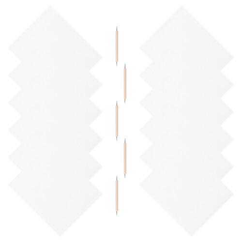 1 set kohlepapier mit doppelseitigem stift und punktierwerkzeug