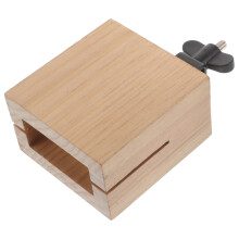 holz cowbell jam block mit montierbarer cowbell für handperkussion