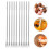 1 Set 10 Stk. Meeresfrüchte Gabeln Nussstäbchen Silber 3