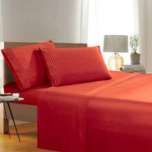 Elegant Comfort 1500 Thread Count Wrinkle & Fade Resistant Egyptian Quality 4-Piece Bed Sheet Set Ultra Soft Set includes Flat Sheet Fitted Sheet an